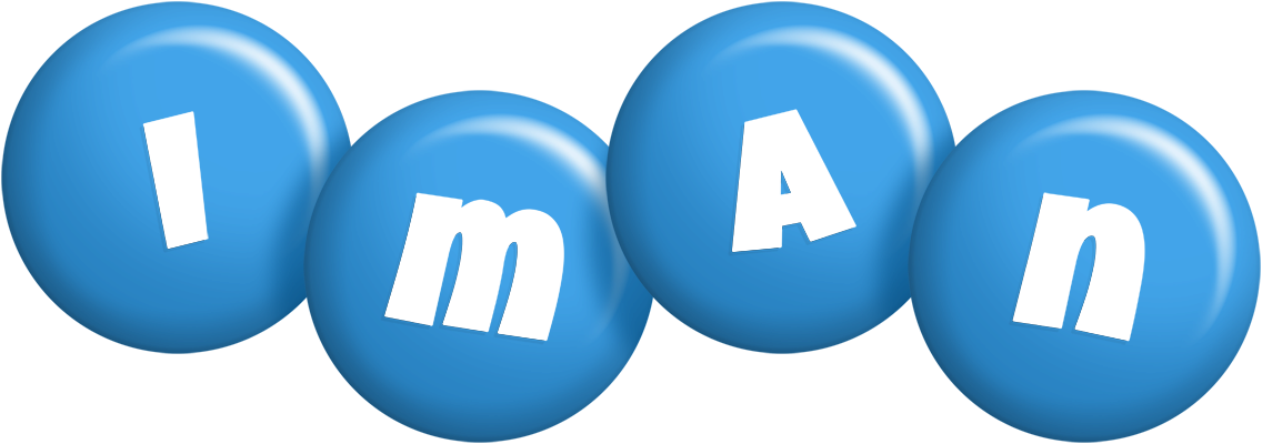 Iman candy-blue logo