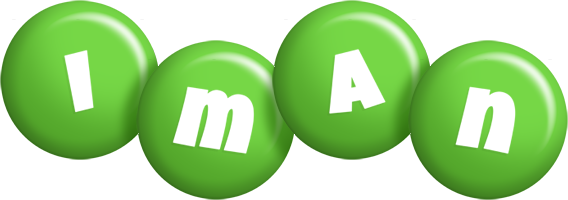 Iman candy-green logo