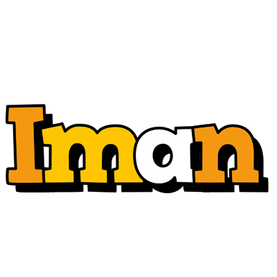 Iman cartoon logo