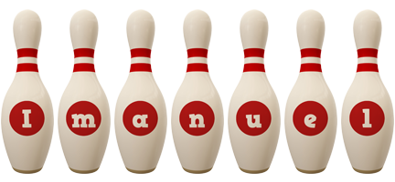Imanuel bowling-pin logo