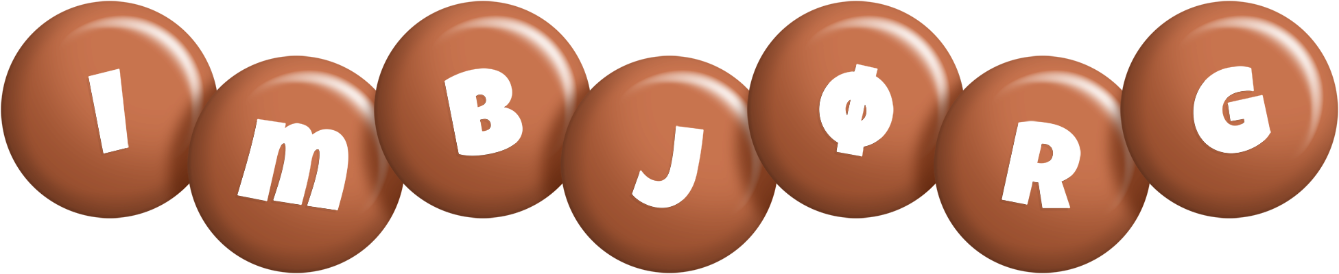 Imbjørg candy-brown logo