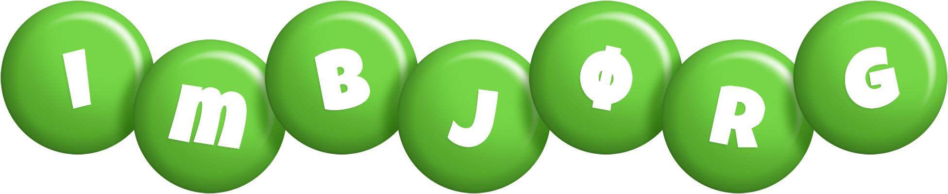 Imbjørg candy-green logo