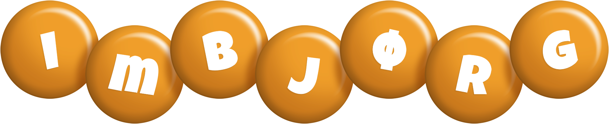 Imbjørg candy-orange logo