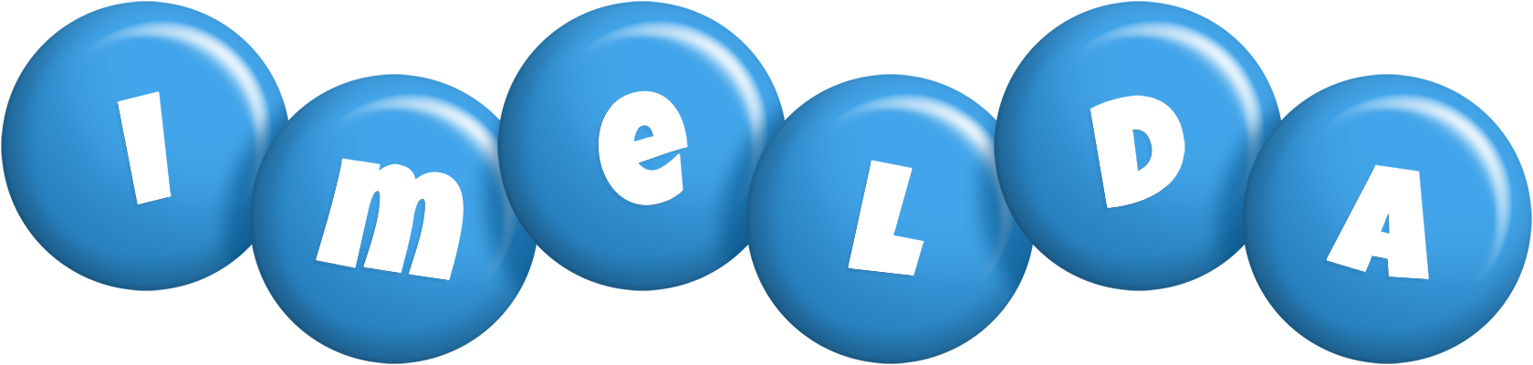 Imelda candy-blue logo