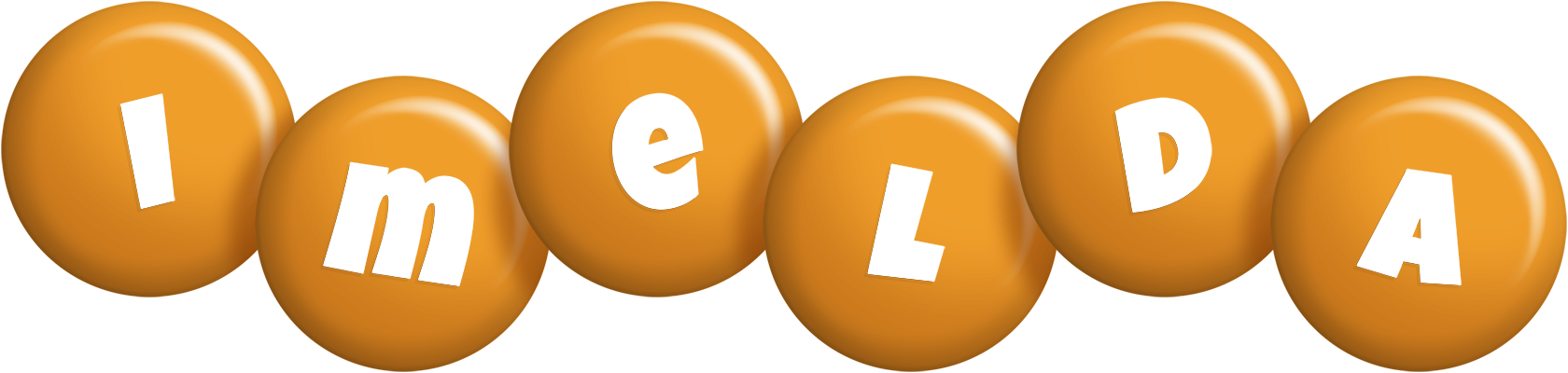 Imelda candy-orange logo