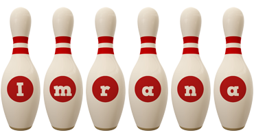 Imrana bowling-pin logo