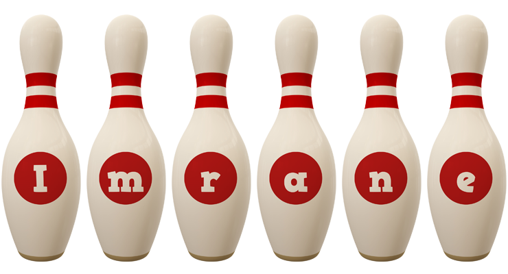 Imrane bowling-pin logo
