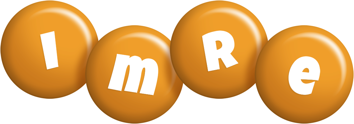 Imre candy-orange logo