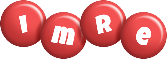 Imre candy-red logo