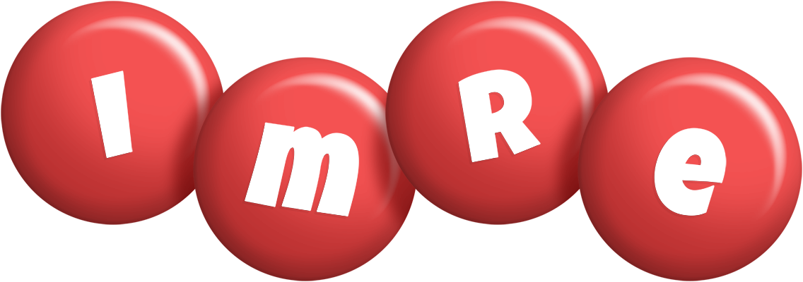 Imre candy-red logo
