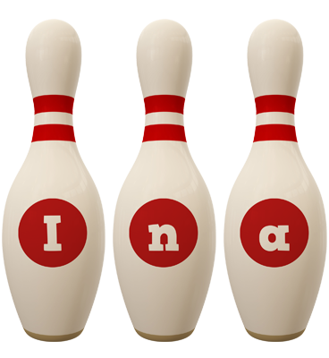 Ina bowling-pin logo