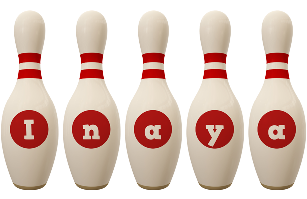 Inaya bowling-pin logo