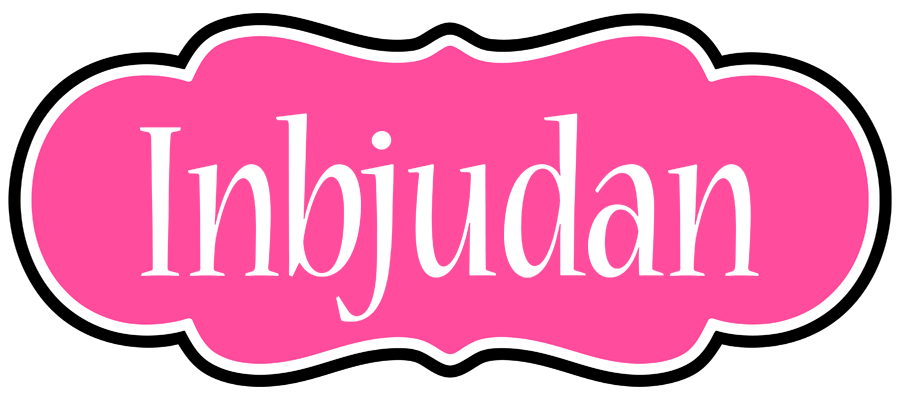 INBJUDAN logo effect. Colorful text effects in various flavors. Customize your own text here: https://www.textgiraffe.com/logos/invitation/
