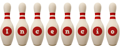 Incencio bowling-pin logo