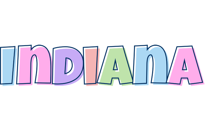 Indiana pastel logo
