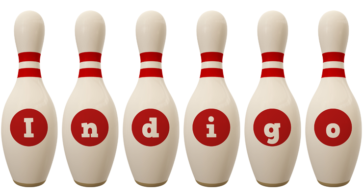 Indigo bowling-pin logo