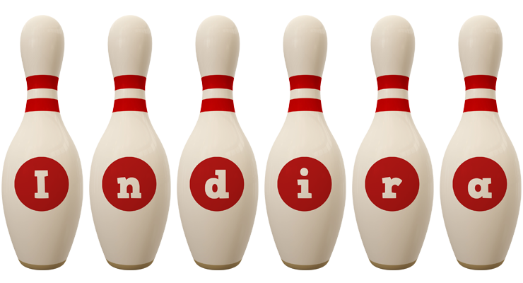 Indira bowling-pin logo