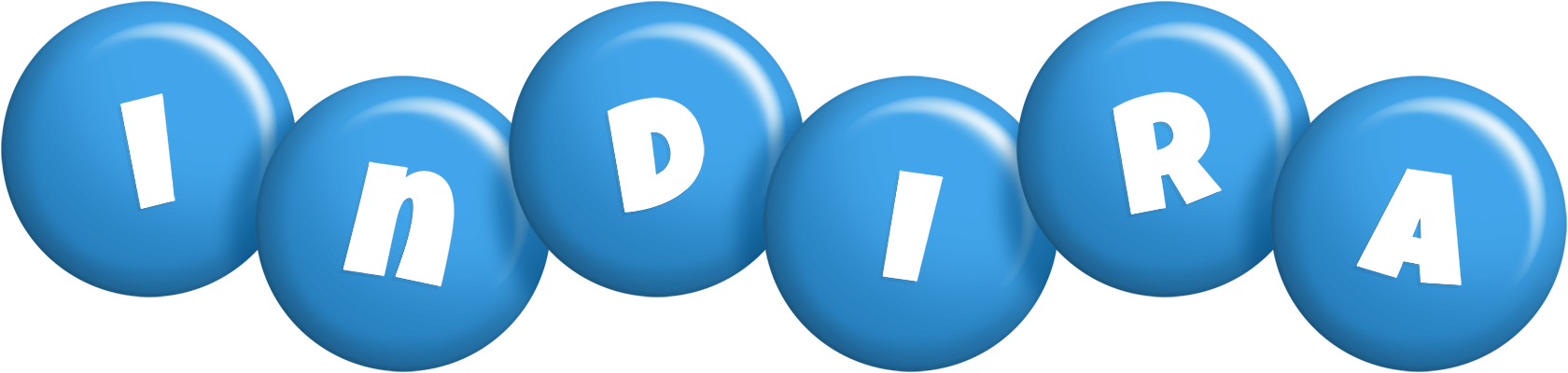 Indira candy-blue logo