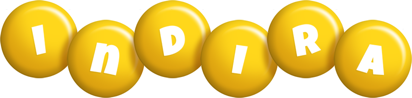 Indira candy-yellow logo