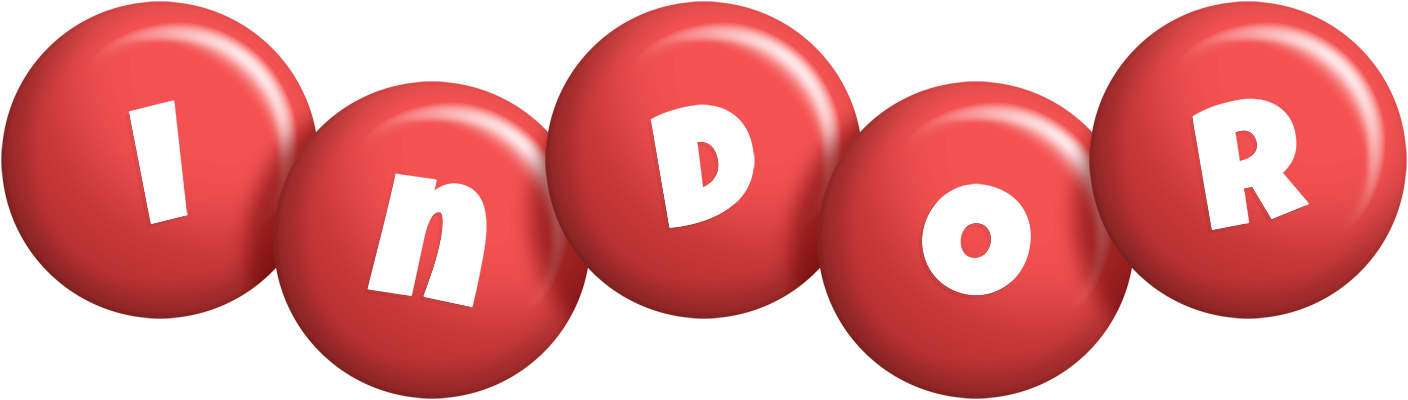 Indor candy-red logo