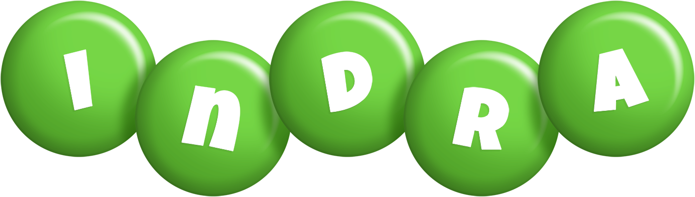 Indra candy-green logo