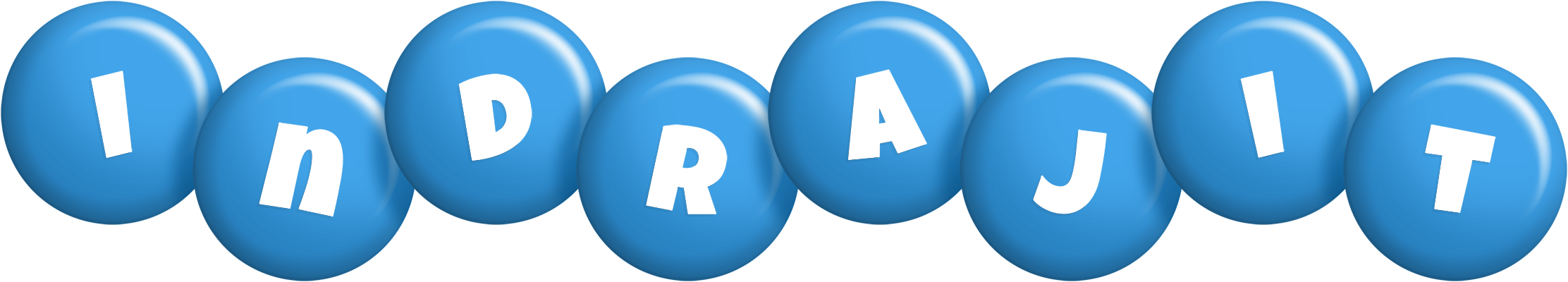 Indrajit candy-blue logo