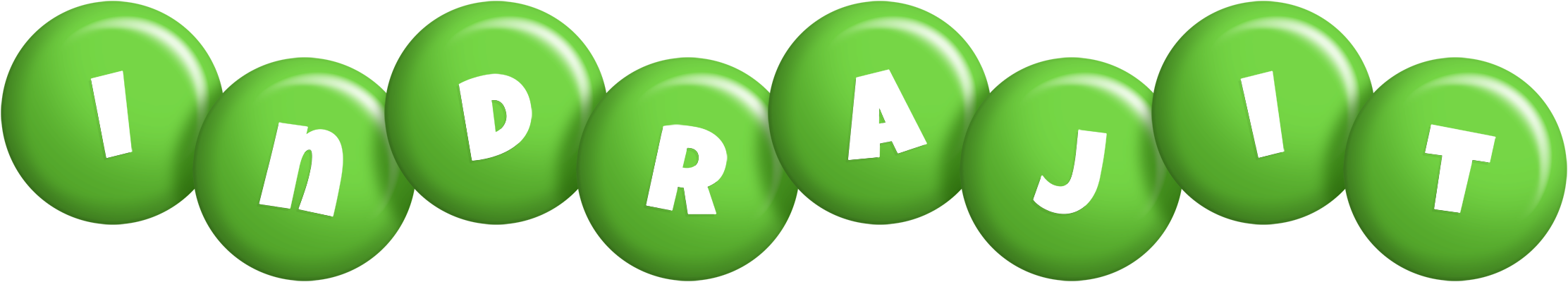 Indrajit candy-green logo