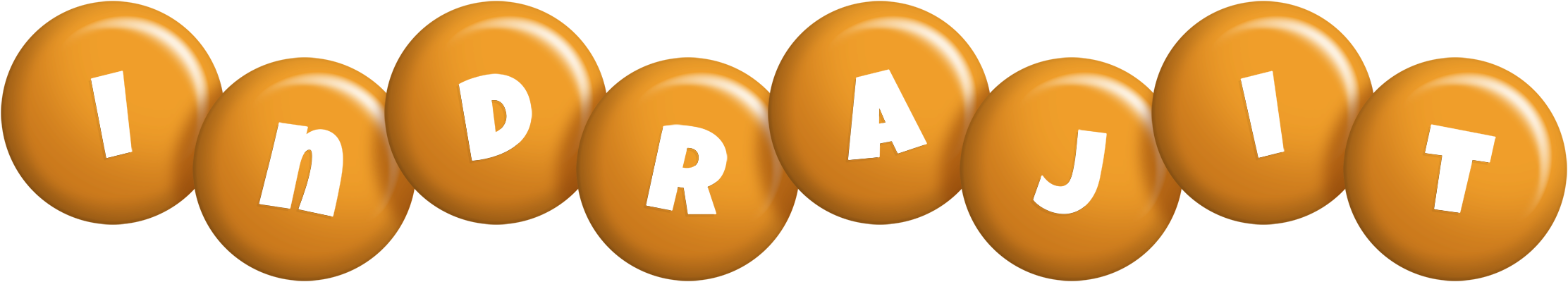 Indrajit candy-orange logo