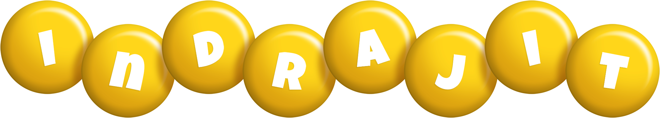Indrajit candy-yellow logo