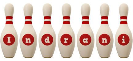 Indrani bowling-pin logo