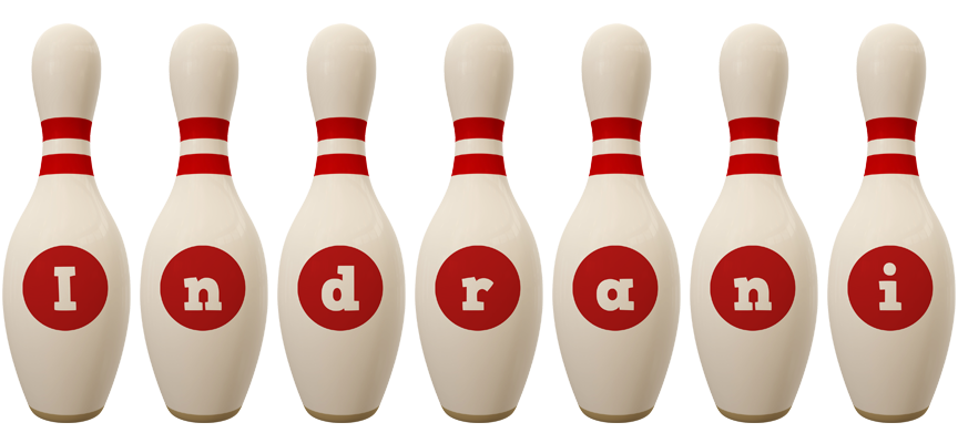 Indrani bowling-pin logo