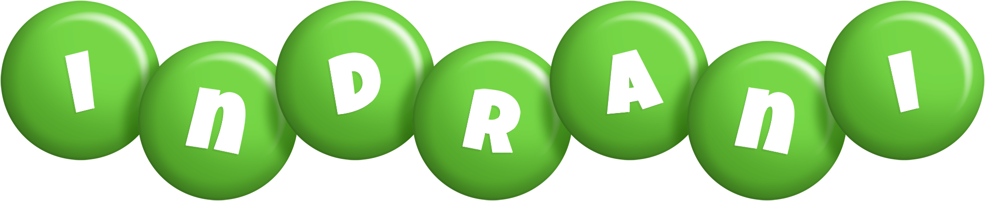 Indrani candy-green logo