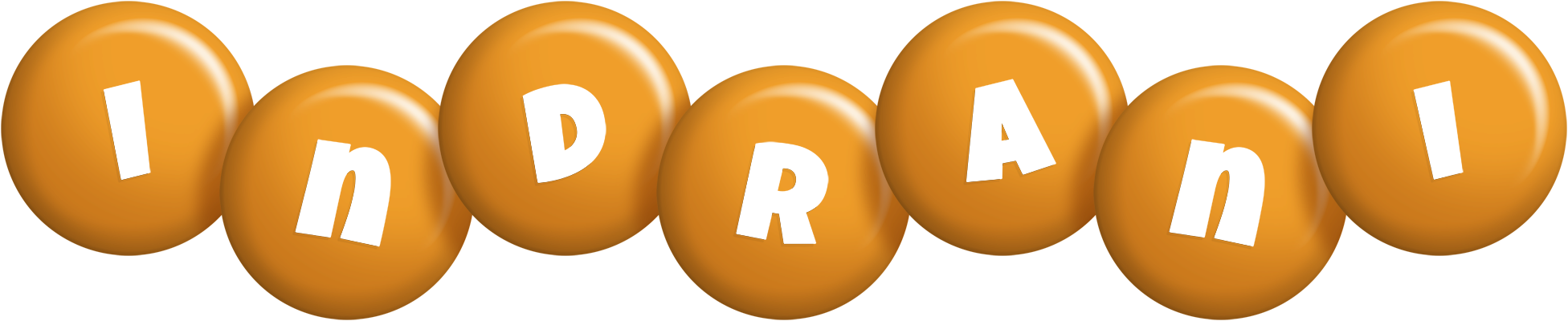 Indrani candy-orange logo