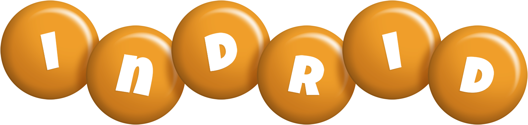 Indrid candy-orange logo