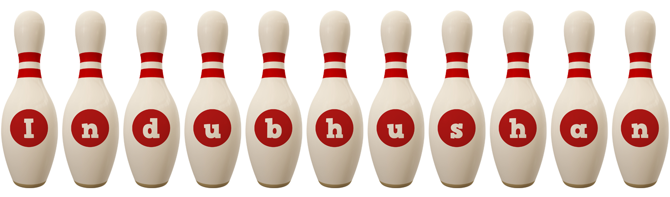 Indubhushan bowling-pin logo