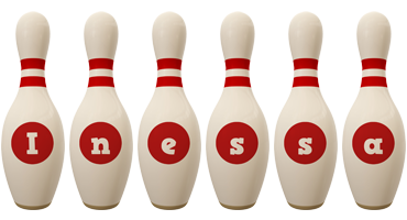 Inessa bowling-pin logo