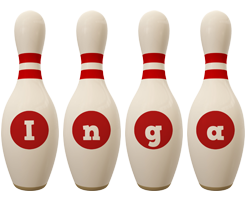 Inga bowling-pin logo