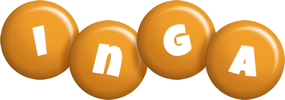 Inga candy-orange logo