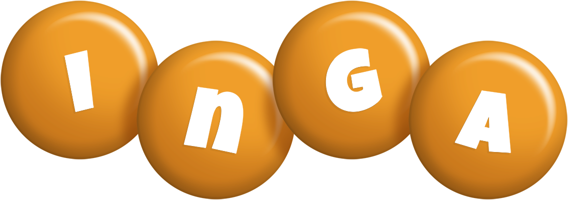 Inga candy-orange logo