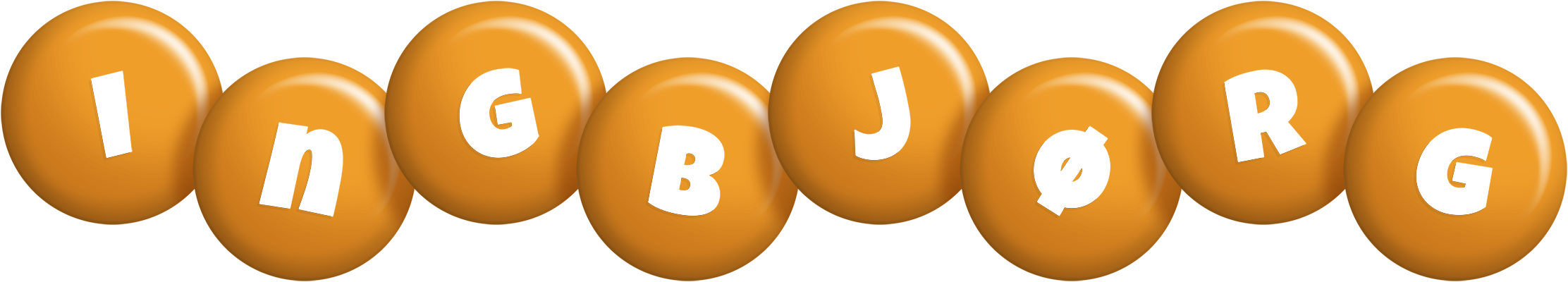 Ingbjørg candy-orange logo