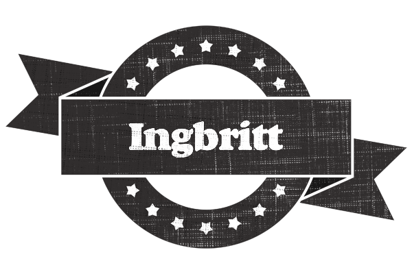 Ingbritt grunge logo