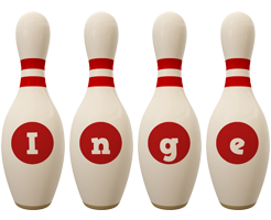 Inge bowling-pin logo