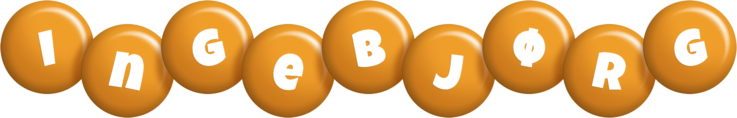 Ingebjørg candy-orange logo