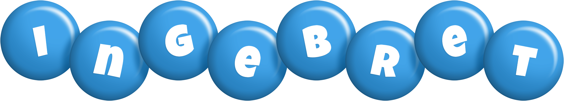 Ingebret candy-blue logo