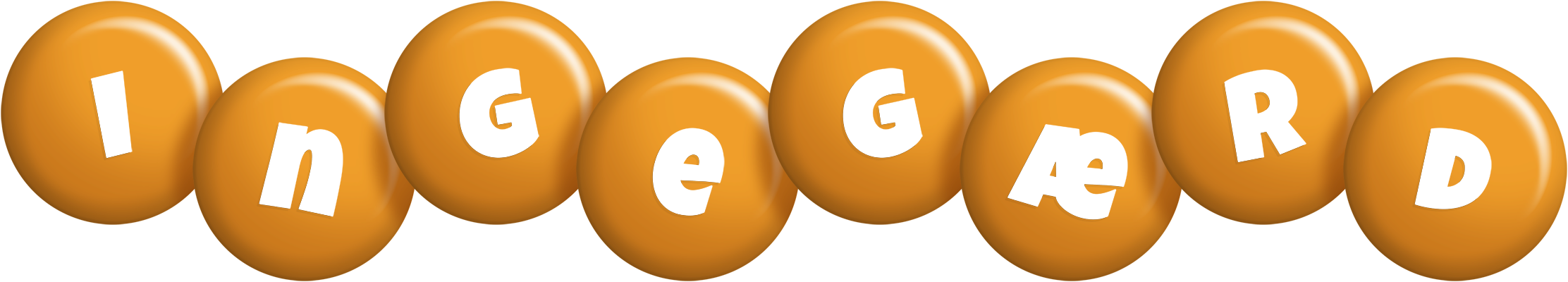 Ingegærd candy-orange logo