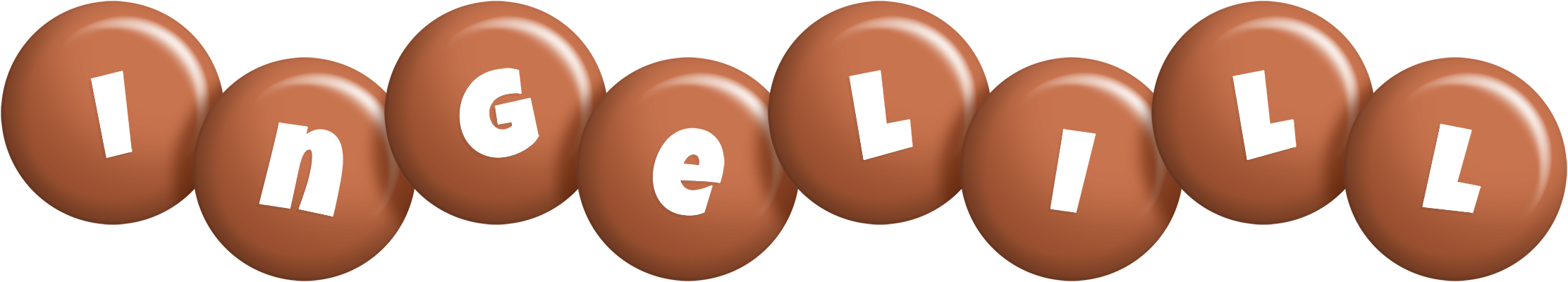 Ingelill candy-brown logo