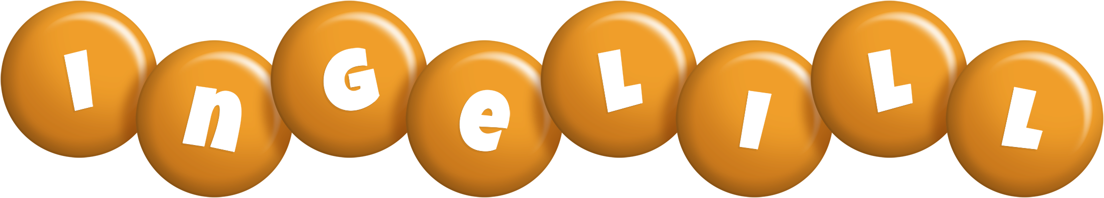 Ingelill candy-orange logo