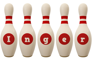 Inger bowling-pin logo