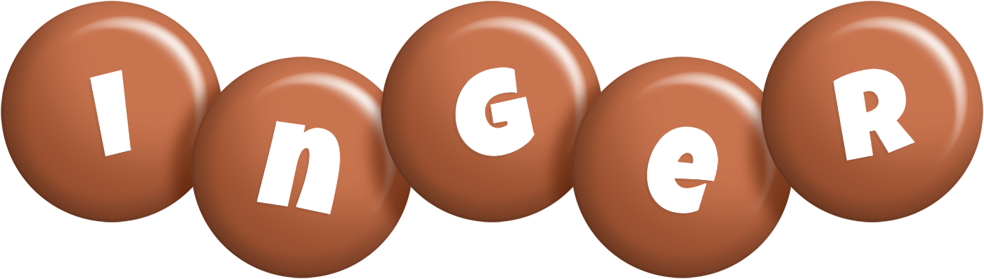 Inger candy-brown logo