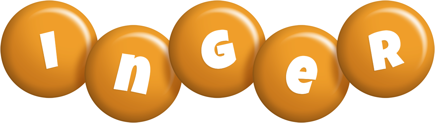 Inger candy-orange logo